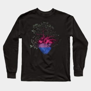 Bisexual Heart Tree of Life Long Sleeve T-Shirt